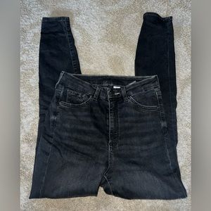&Denim High Wasted Black Skinny Jeans, Size 6